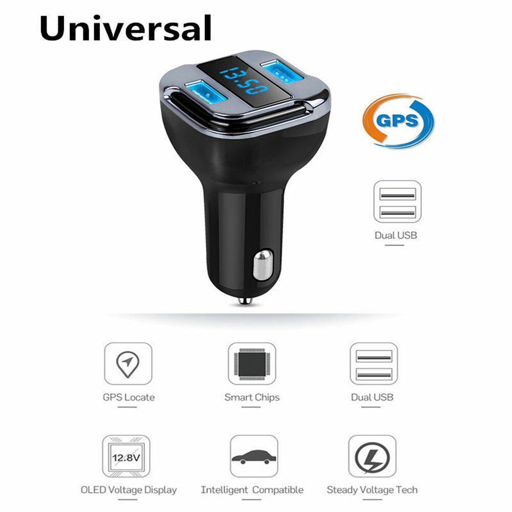 Vehemo 12-24V Charging Adapter USB Charger Voltmeter GPS for LED Car Charger Protable Navigator Intelligent Adaptive