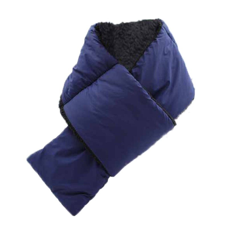 2022 Waterproof Cotton Snood Outdoor Winter Thermal Warm Hiking Skiing Scarves Windproof Neck Warmer Camping Cycling Scarf: A- Navy