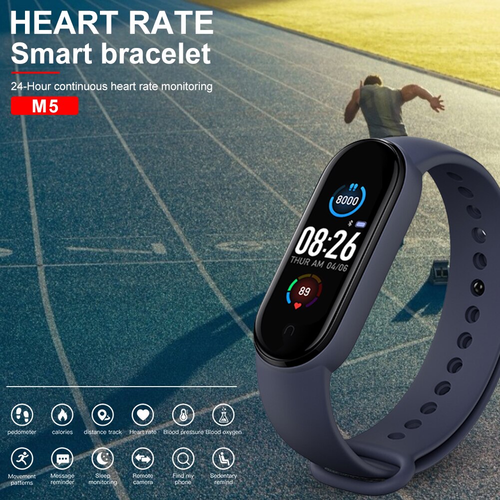 M5 Smart Band Sport Fitness Armband Horloge Fitness Tracker Smartband Bloeddruk Hartslagmeter Waterdicht Smart Horloge