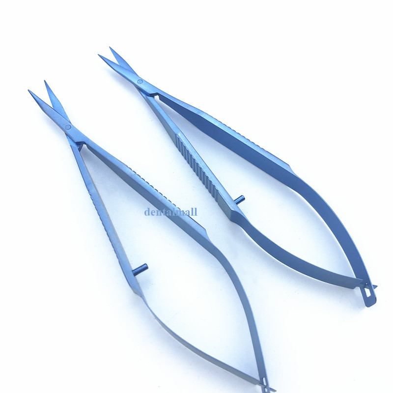 21mm titanium westcott tenotomi sakse lige / bøje stumpe spidser optalmisk instrumentværktøj