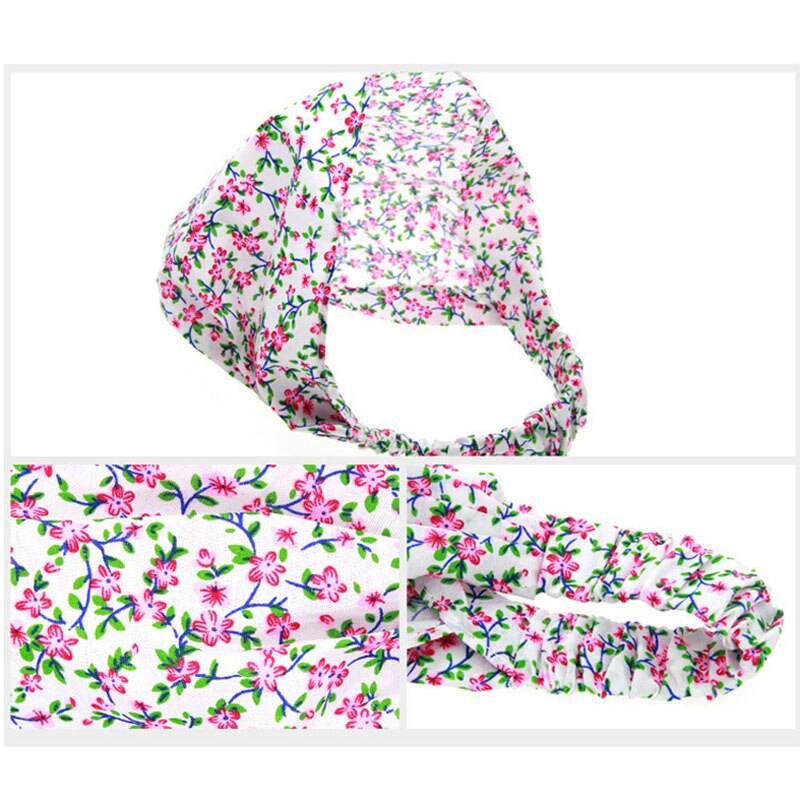Mixiu 1Pcs Baby Bandana Hoed Print Bloemen Hoofdband Boog Knoop Haarband Hoofddeksels Kids Photo Prop Haaraccessoires