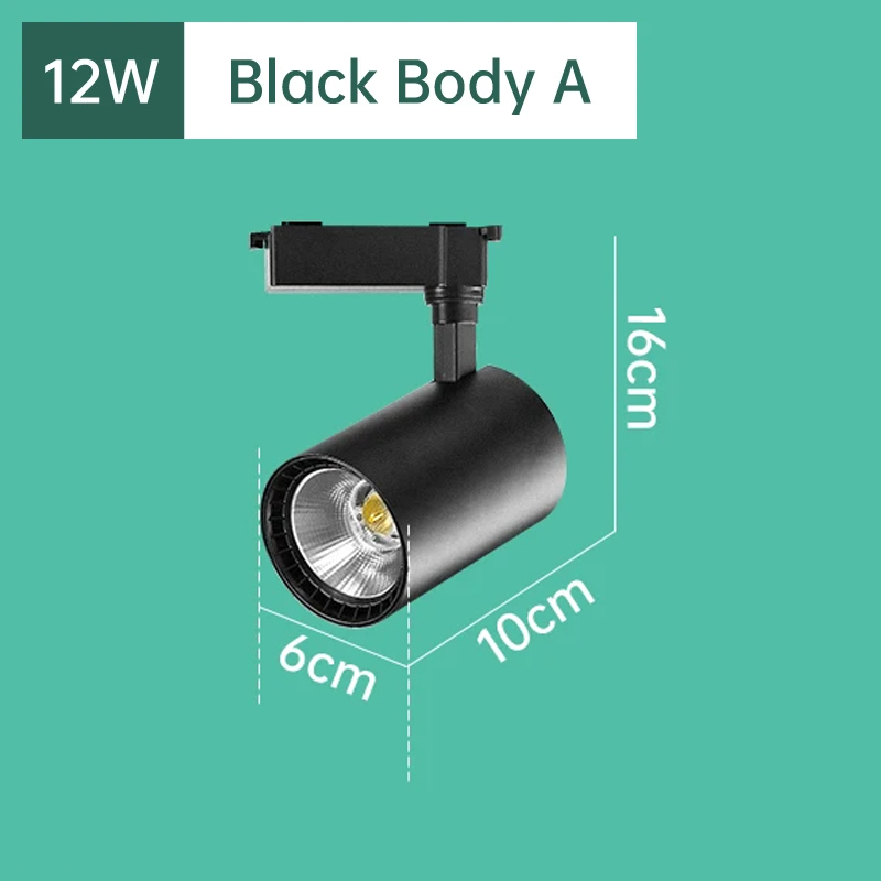 Luz de pista led 12w 20 30 40 cob luzes de pista trilho lâmpada de alumínio trilho luminária ponto luz para casa: Azul / Azul