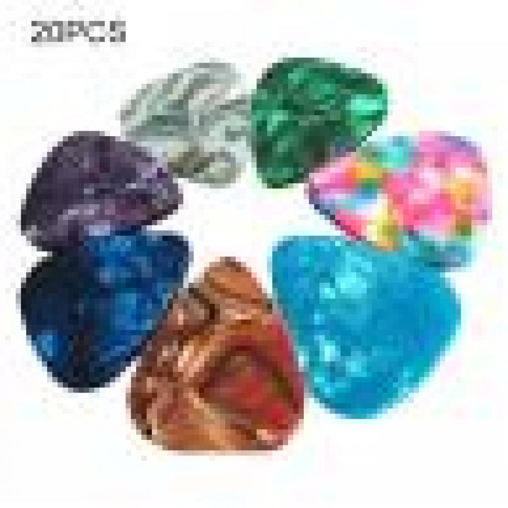 Plettro sottile raccoglie 20 pezzi chitarra elettrica acustica 2 spessore 0.46mm/0.71mm:  0.71 mm