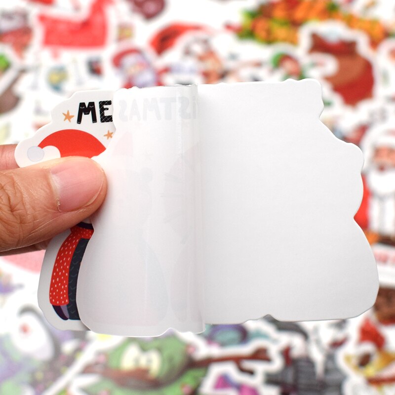 pegatina de Papá Noel 50 Uds de Navidad decoración para niñas y niños pegatina para ordenador portátil para Lenovo/xiaomi/MacBook Air Pro