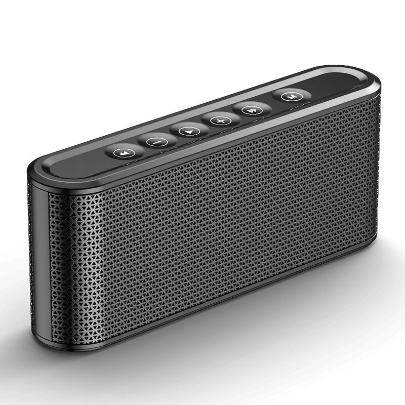 Bluetooth Speaker Met 8000Mah Power Bank Bass Stereo Music Center Subwoofer Draadloze 10W Usb Radio MP3 Draagbare Auto speaker: Black