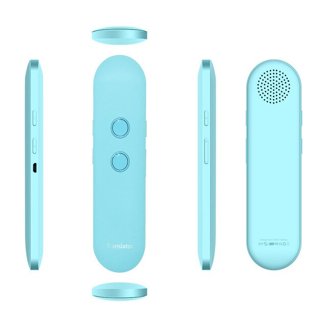 T4 Mini Wireless Smart Pen traduttore 42 Multi lingue portatile bidirezionale in tempo reale APP vocale istantanea compatibile con Bluetooth nuovo: Blue