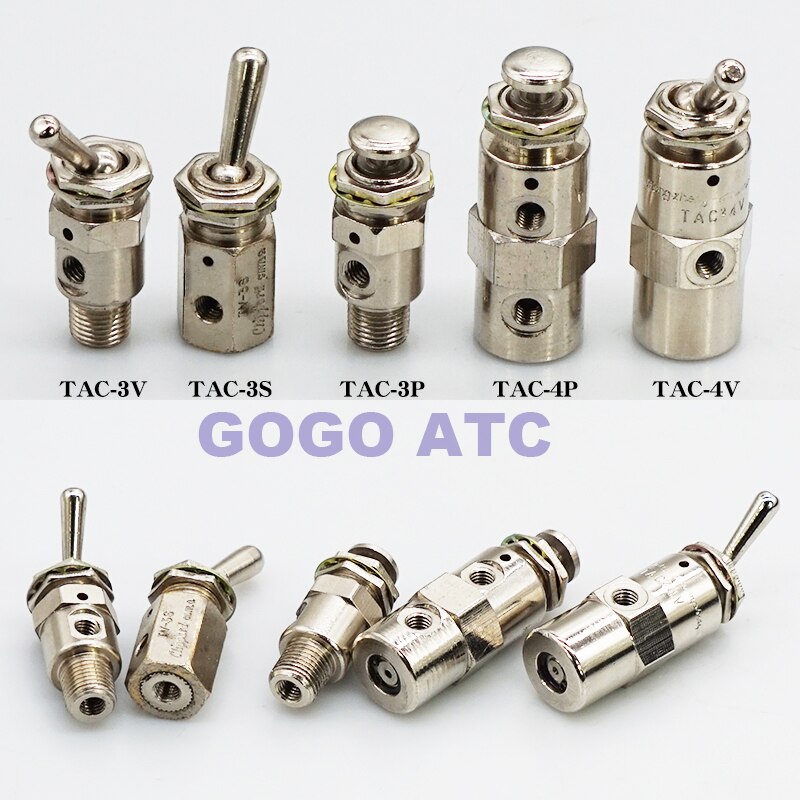 TAC pneumatic toggle valve TAC-3V 3P 3S 4V 4P TAC2-31V 31P 41V 41P Mechanical valve air valve Manual switch cylinder accessories