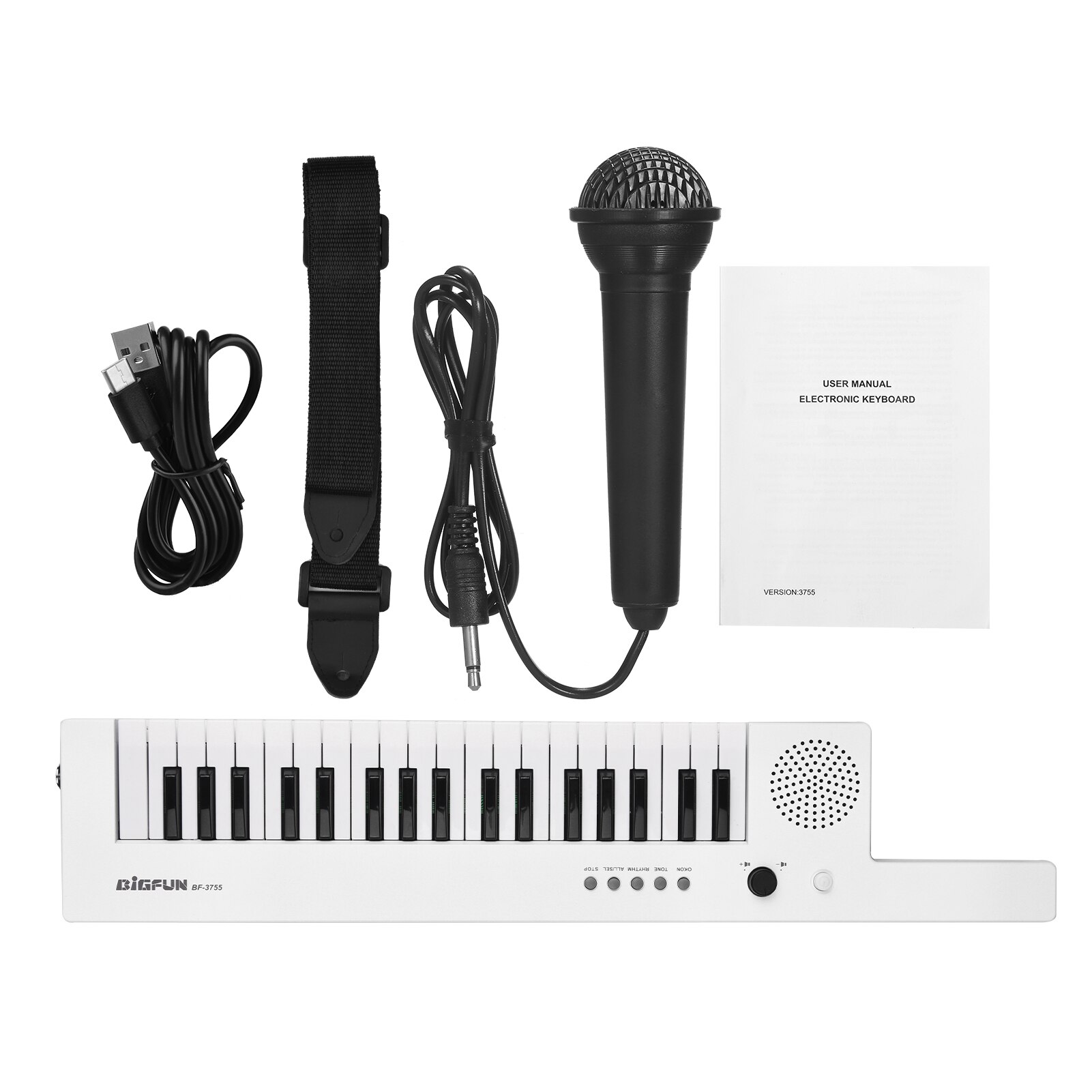 Guitar Electronic Piano with Keyboard 37-Key Electronic Keyboard Piano Rechargeable Children&#39; s Piano Musical Instruments