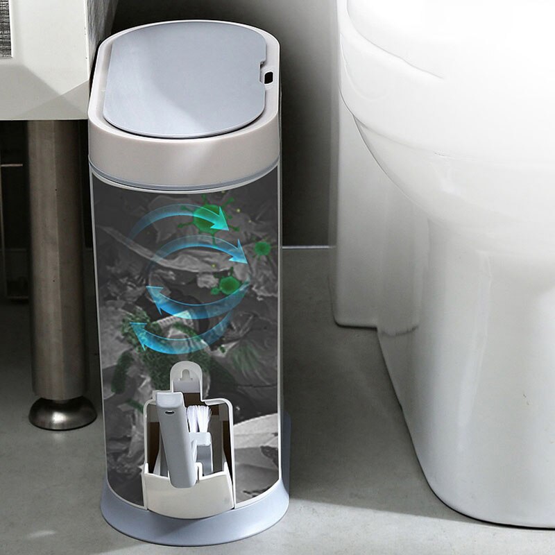 Pattumiera quadrata da 15 l, con sensore intelligente, con 100 sacchetti della spazzatura