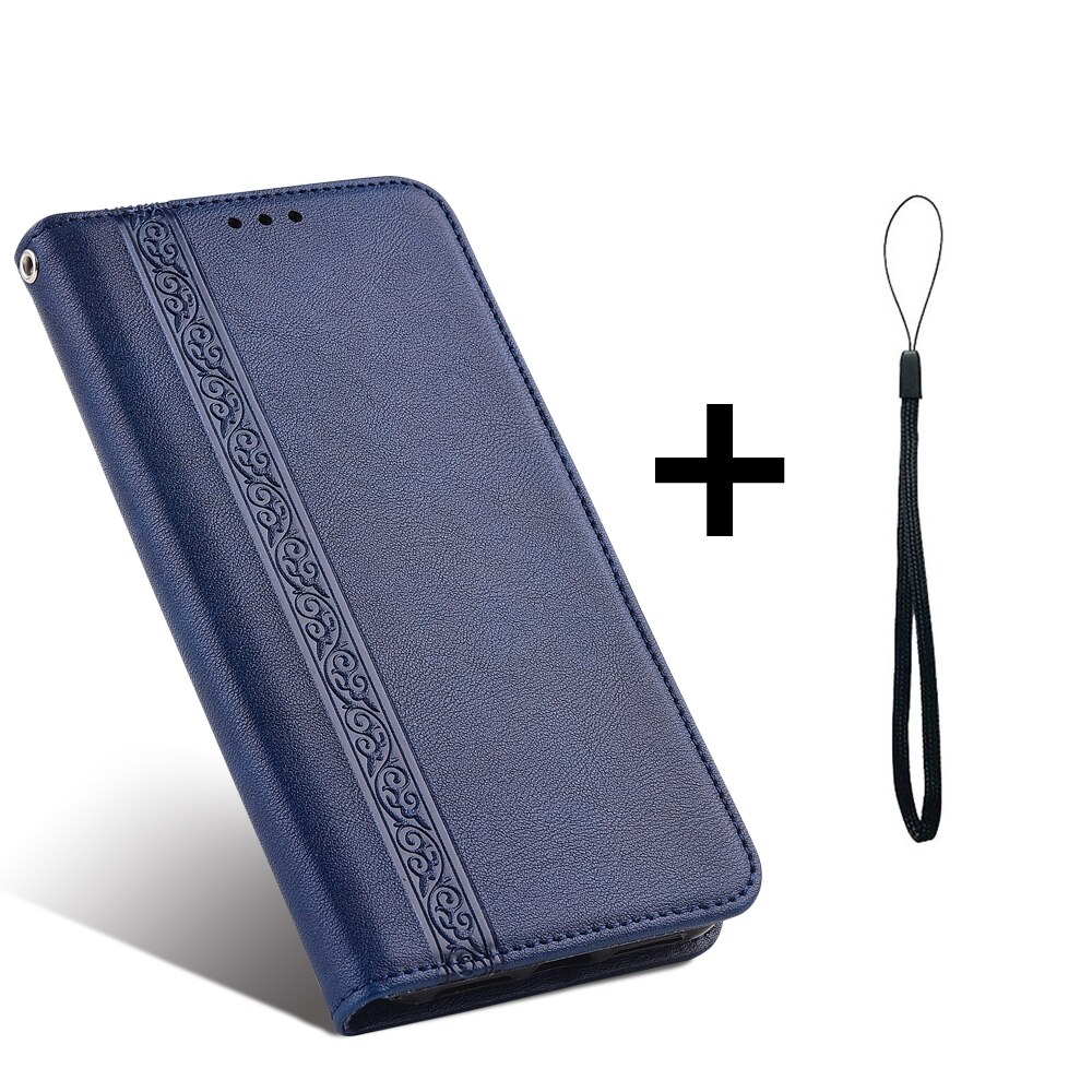 Til samsung galaxy  m51 m515 m515f sm -m515f 6.7 '' cover på samsung  m51 m 51 shell  m515 m515f telefonpung læder stativ: Min-blå