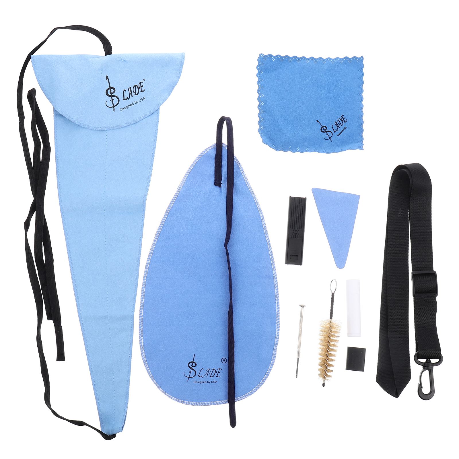 10-Piece Saxophone Cleaning Kit - Instrument Cleaner Pull-Through Swab Tools