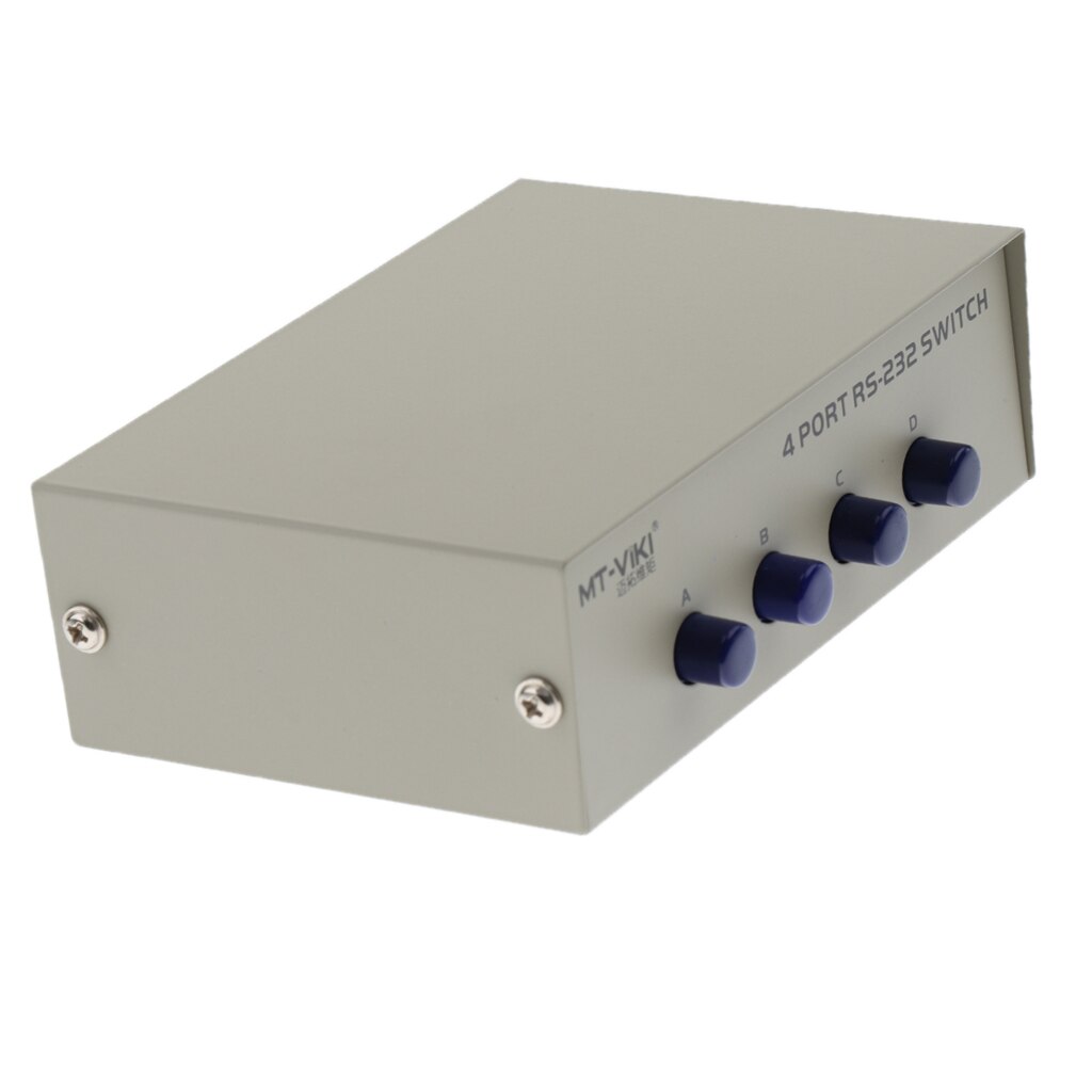 Printer DB9 Pin Seriële RS232 Switch Box Handleiding 4 Poorten Data Sharing Switcher