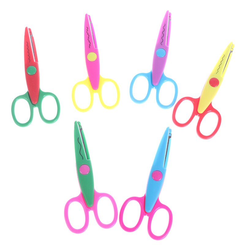 6PCS DIY Laciness Zig Zag Handmade Pinking Photo Cut Handicraft Scrapbook Album Scissor Shear Craft Diary School Paper