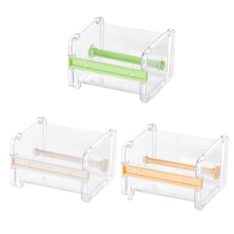 Transparent Tape Dispenser Washi Tape Cutter Desktop Storage Organizer Holder Dispenser Student School Office Stationery: 3 Pcs set