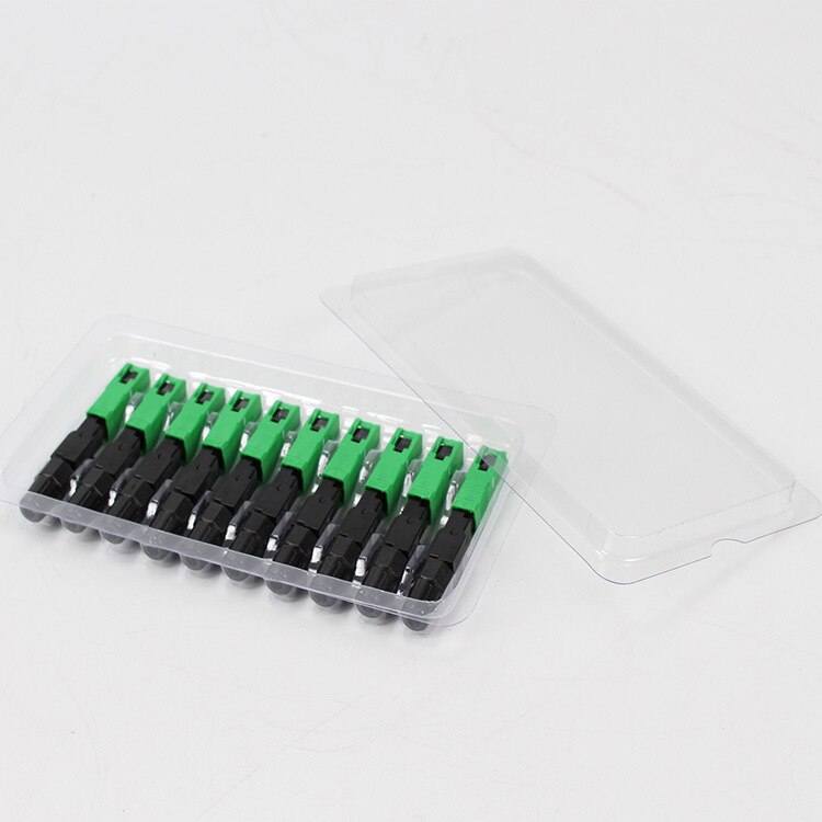 100PCS FTTH SC APC single-mode fiber optic SC APC quick connector Fiber Optic Fast Connector Supply pre-embedded