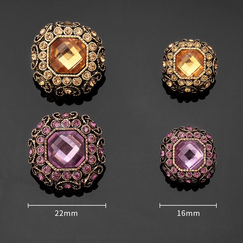17mm/23mm Square Rhinestone Buttons Sparkling Crystal Glass Stone Craft Buttons DIY Clothes Decoration Sewing Accessories