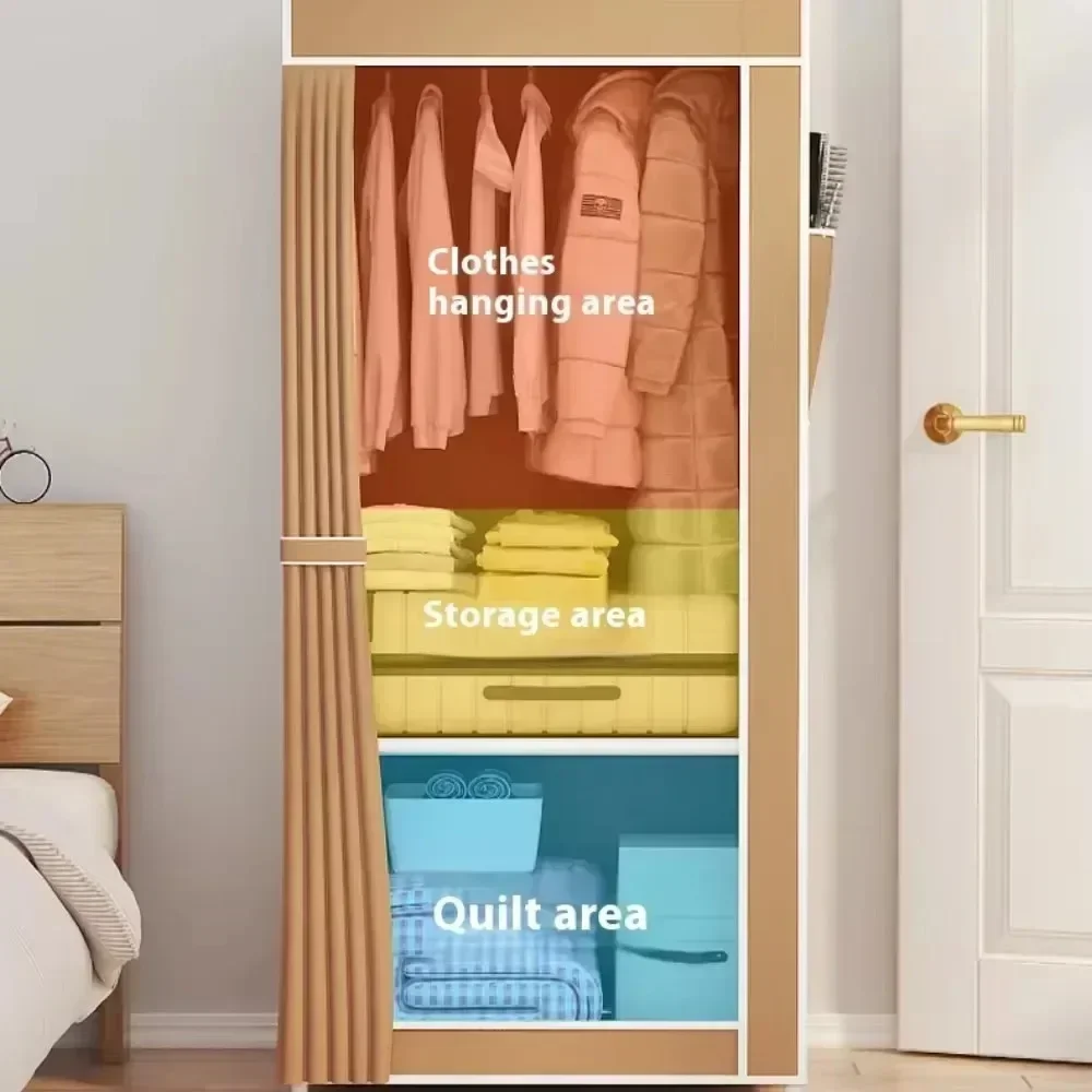 Armario de montaje Simple, armarios de tela de alta capacidad, gabinetes de almacenamiento modernos para el hogar, muebles de dormitorio