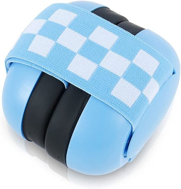 Orejeras de protección para bebés, cómodas orejeras infantiles, previenen el daño auditivo y mejoran el sueño, diadema elástica ajustable: Azul