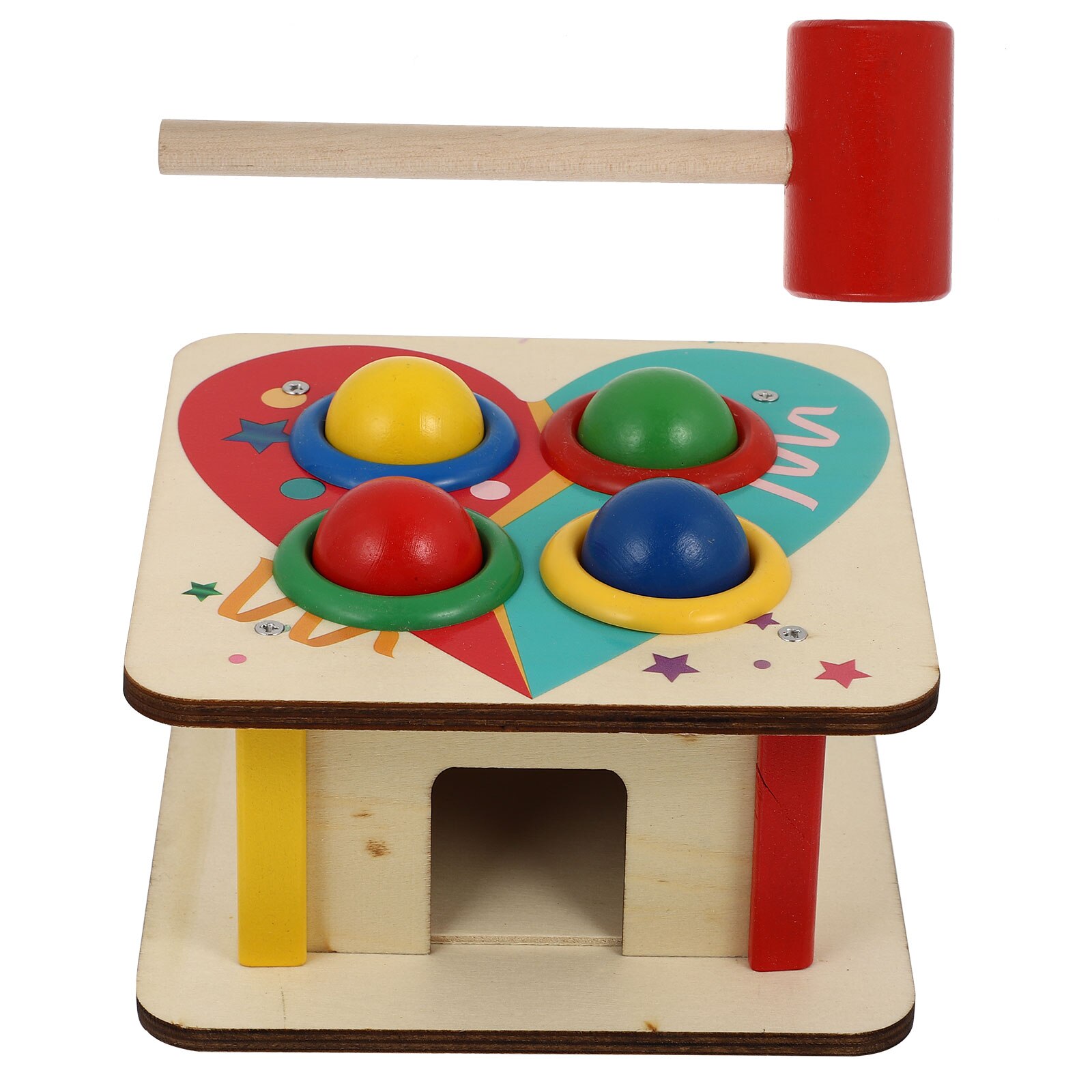 1 set holzklopfspielzeug für kinder, pädagogisches lernspielzeug für kinder: Default Title