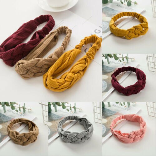 Kid Girl Headband Twist Hairband Bow Knot Cross Tie Headwrap Hairband Hoop