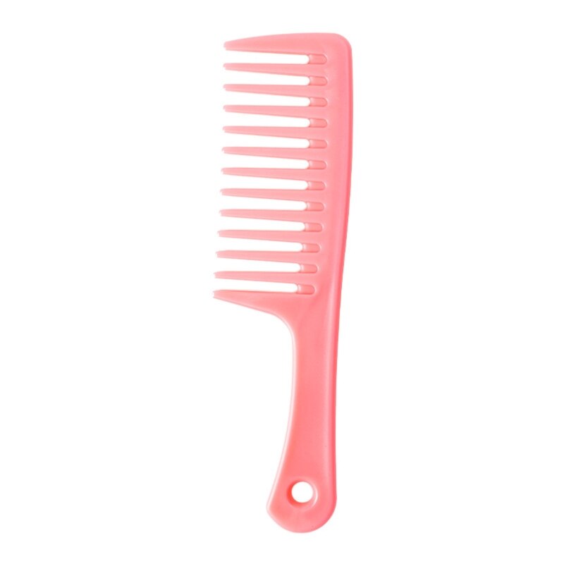 Pro Hairdress Wide Tooth Comb for Women Men Wet Dry Curly Straight Hair Brush 27RC: Pink