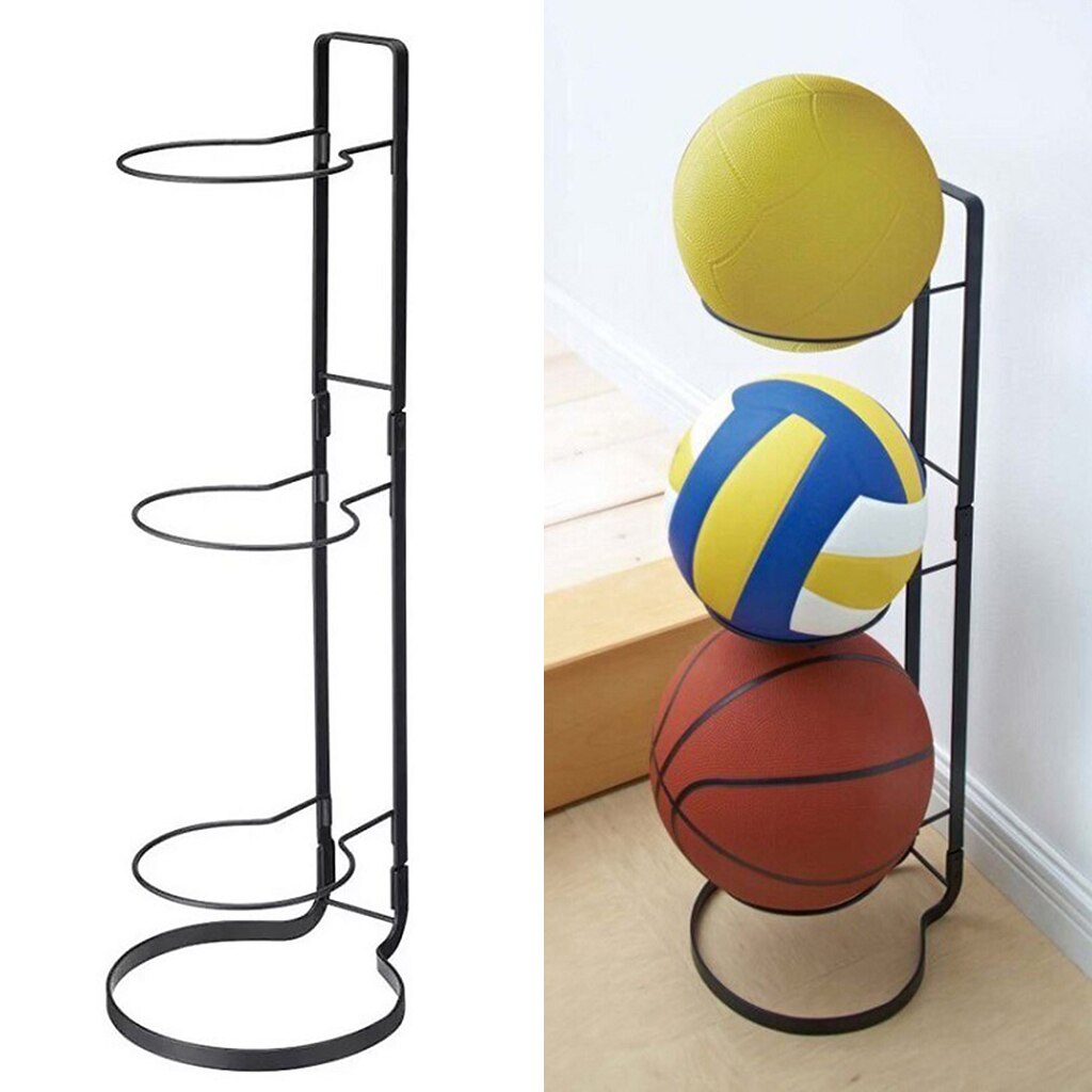 Fotbollsdisplayställ, volleybollställ sportbollar arrangör baskethållare platsbesparande
