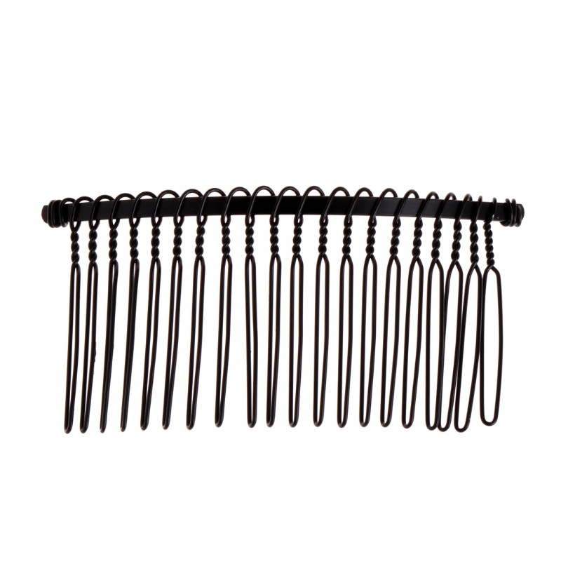 Pinzas para el pelo de 20 dientes para novia, accesorios para el cabello, peine lateral de Metal para velo de novia, herramienta de peinado DIY para mujer: Color amarillo dorado claro