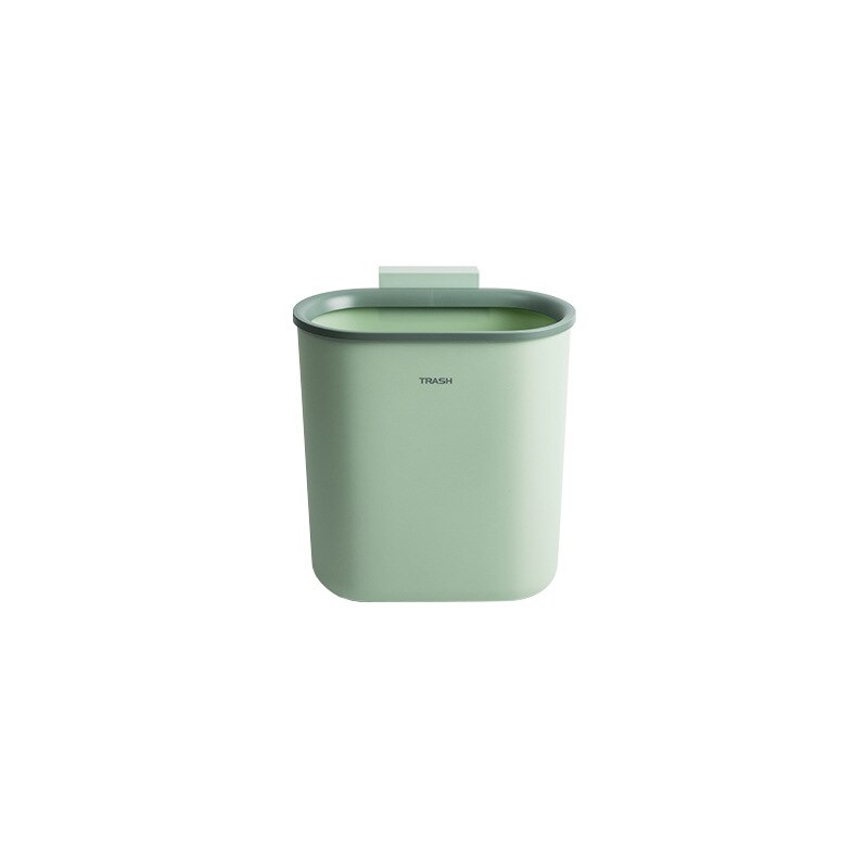 Hanging Trash Basket Under Sink Car Dump Garbage Cans Sorting Food Waste Bins Plastic Rubbish Bucket Desk Bucket Garbage Kitchen: green-M
