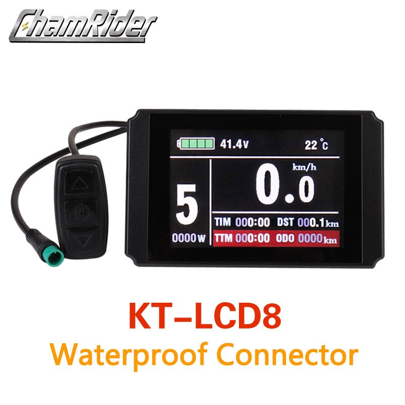 LCD3 Ebike Display LCD8HU KT LCD Electric Bicycle Meter LCD5 For KT Intelligent Controller 52V 48V 36V LCD Panel Waterproof Plug