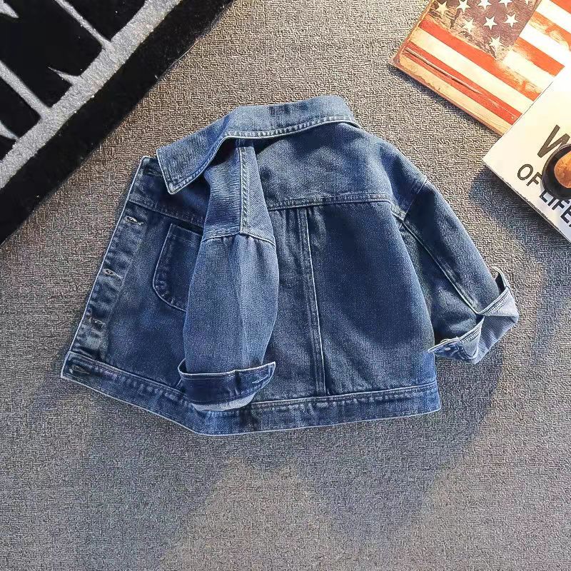 Vestes en Denim pour enfants, Trench en Jean, broderie, manteau décontracté, vêtements d'extérieur, printemps automne
