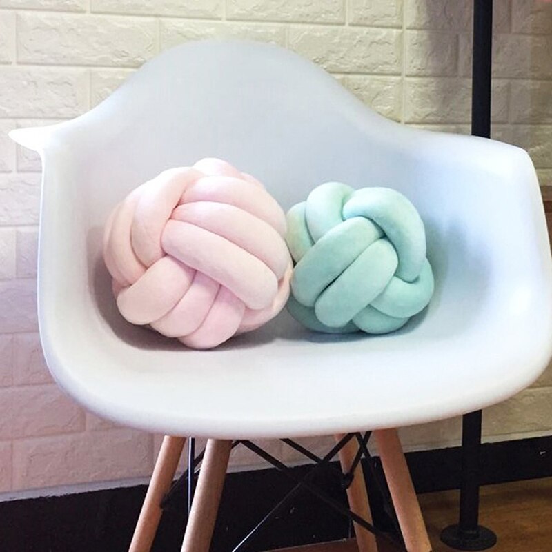 Cuddle Pillow Baby Braided Crib Bumpers Knot Pillow Cushion Newborn Nursery Bedding Room Dector 30*30cm YBD019