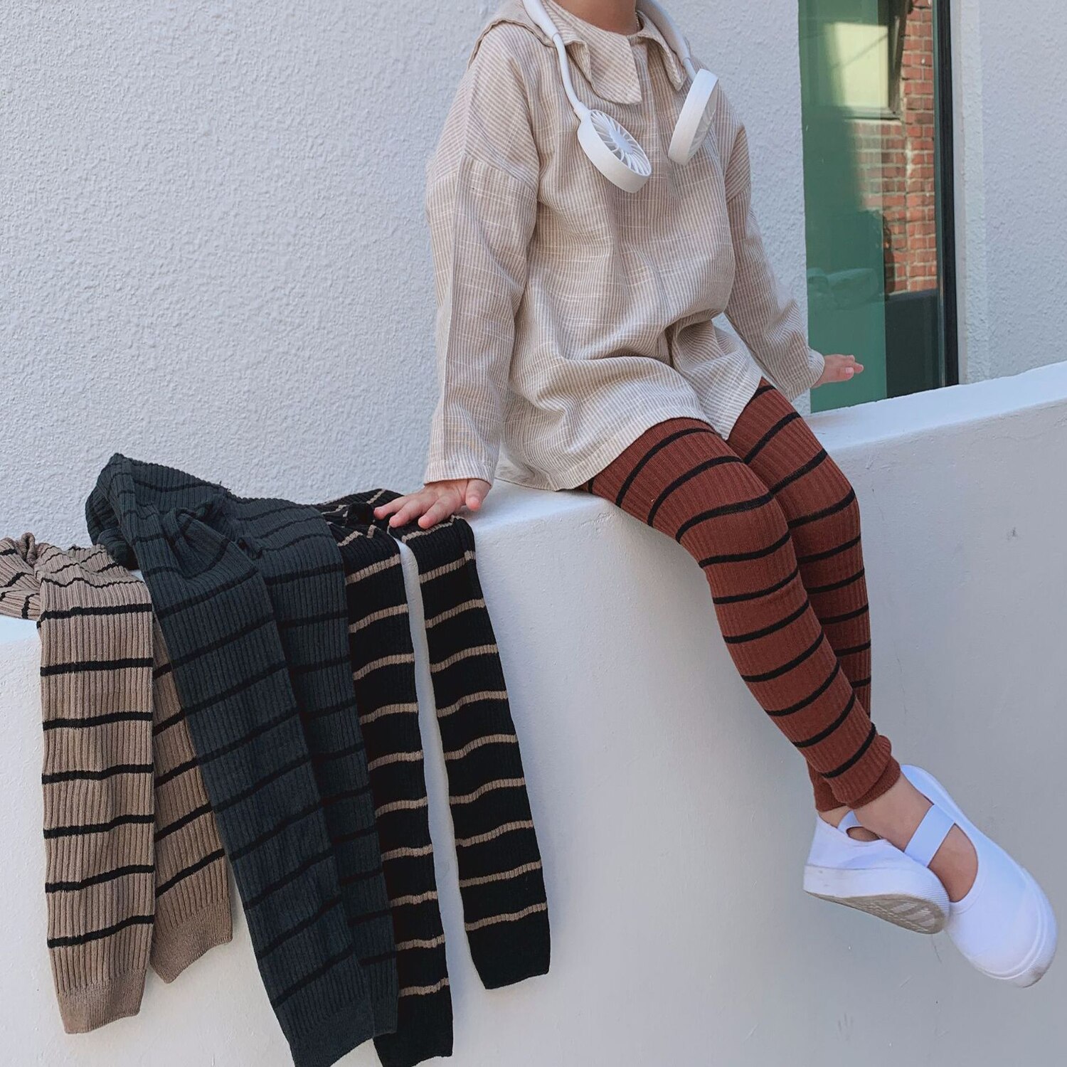 Legginsy dziecięce wiosenne i jesienne czyste bawełniane dziecięce pasiaste obcisłe spodnie z dzianiny dziewczęce śliczne ciepłe spodnie zimowe spodnie w paski