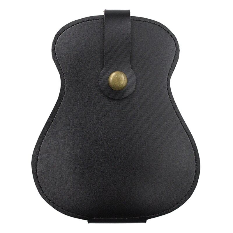 Leren gitaarplectrumhouder, plectrumhoesje/etui voor akoestische en elektrische gitaar