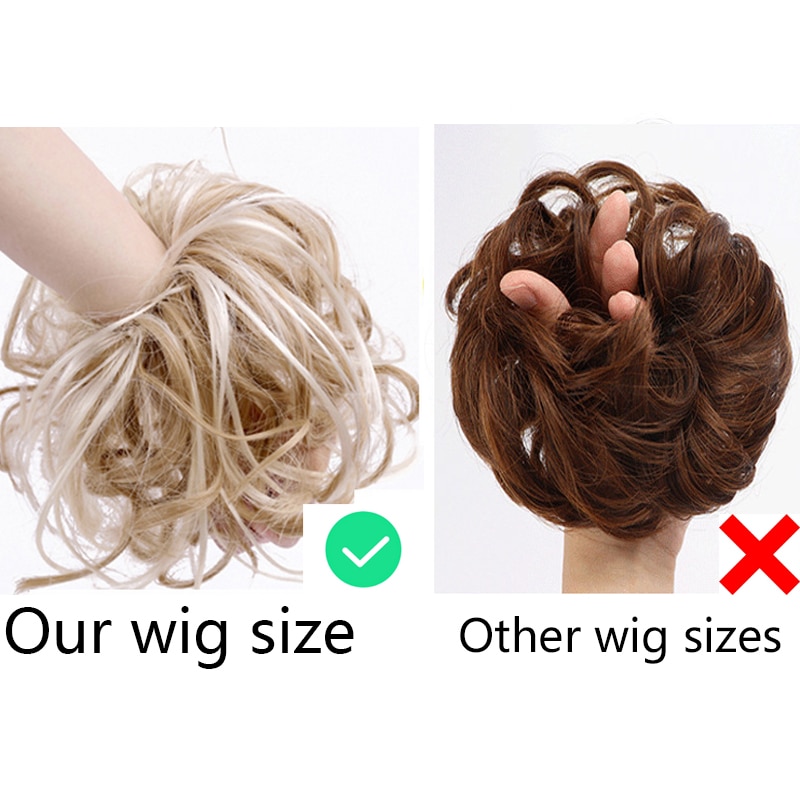 Synthetic Hair Ring Messy Wrap For Hair Extension Donut Curly Rubber Band Languid Women Hair Tail Ponytail Accessory