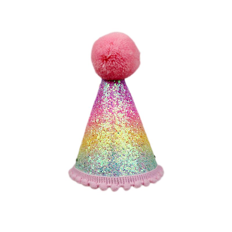 Happy Birthday Hat 1st 2nd 3rd Year Old Kids Girl Birthday Baby Shower Mermaid Tail Headband Hat Decoration Party Supplies: A05