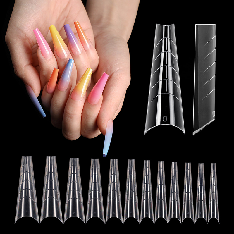60 stk dual form negle forlængelsesforme til hurtig opbygning af akryl fransk kiste falske negle system nail art tips top form former