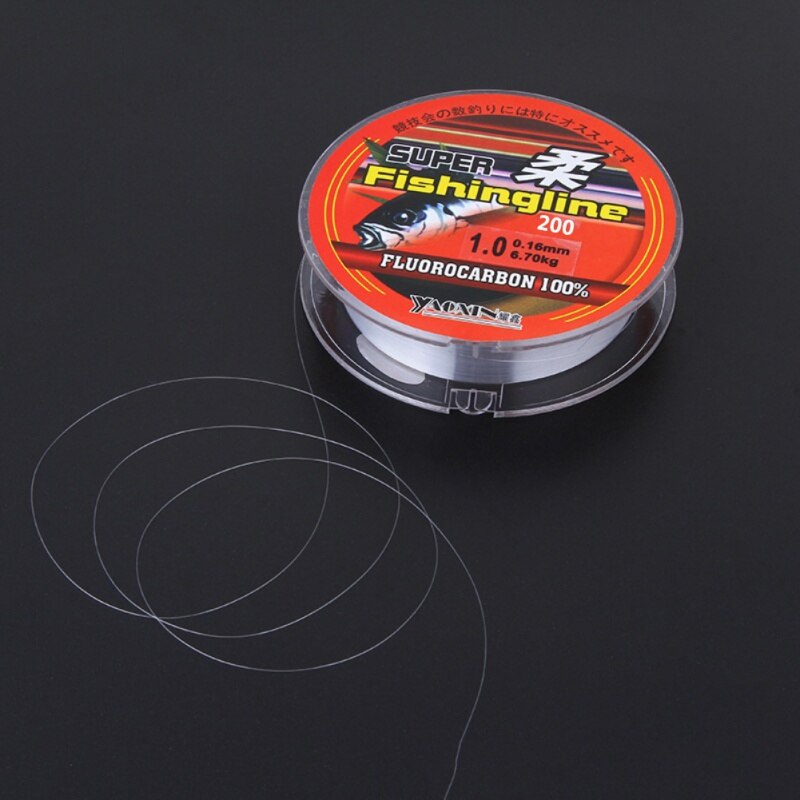 200 m fiskeline super stærk 100%  transparent nylon uden multifilament line fluorocarbon fiskegrej