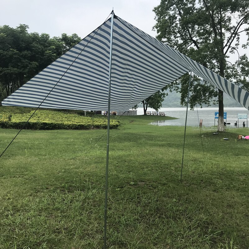 White Adjustable Tarp Poles Sun Shelter Flysheet Support Rod 2M