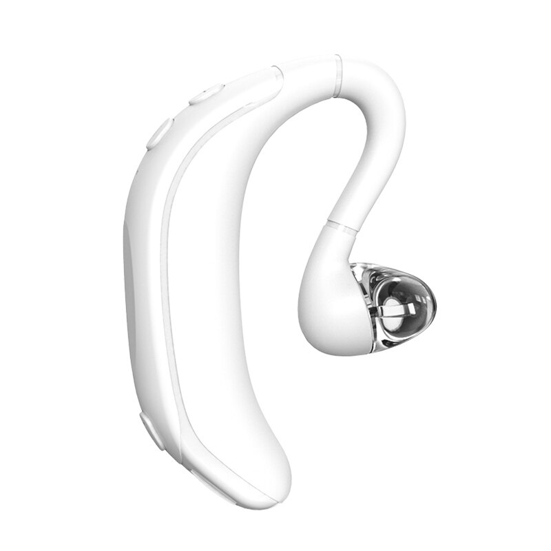 Einseitig hängendes kabelloses bluetooth-headset mit mikrofon, bluetooth-stereo-headset mit sport-headset für den business-bereich: Weiß