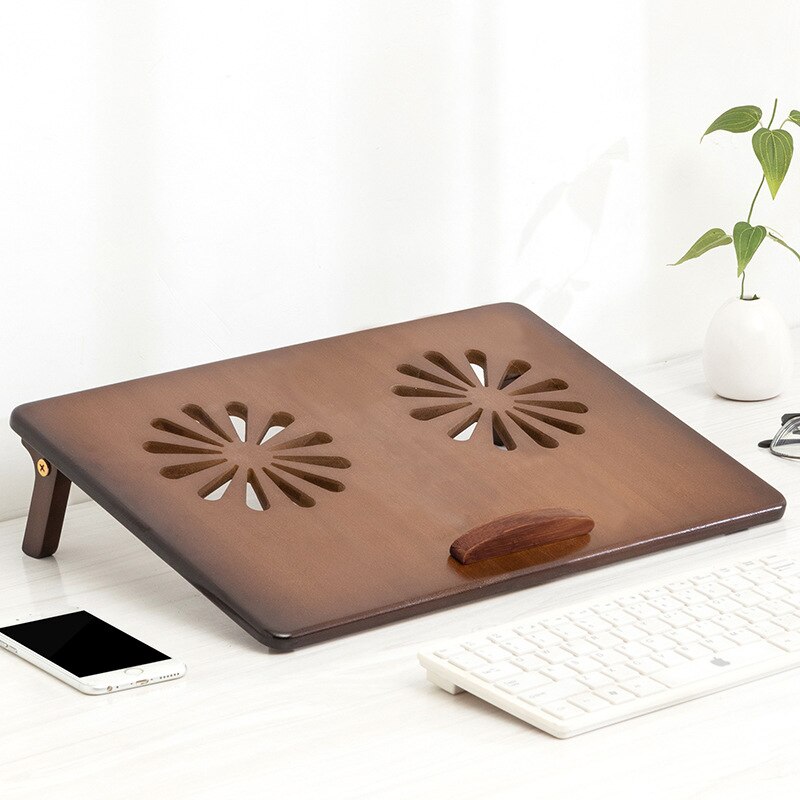 computer rack bamboo Laptop cooling bracket desktop laptop stand bed laptop rack adjustable portable laptop small desk