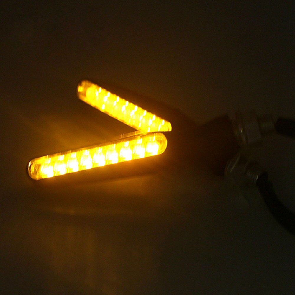 4 Stuks Motorcycle Knipperlichten Buigbare Motorbike Indicator Blinker 12 Led Moto Achterlichten Signal Lamp