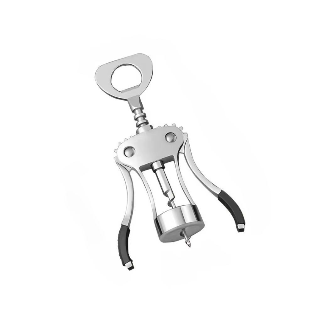 Sacacorchos de camarero Sommelier, abridor de vino de doble palanca con resorte, accesorio de barman de camarero, acero inoxidable y madera, 1 ud.: Naranja