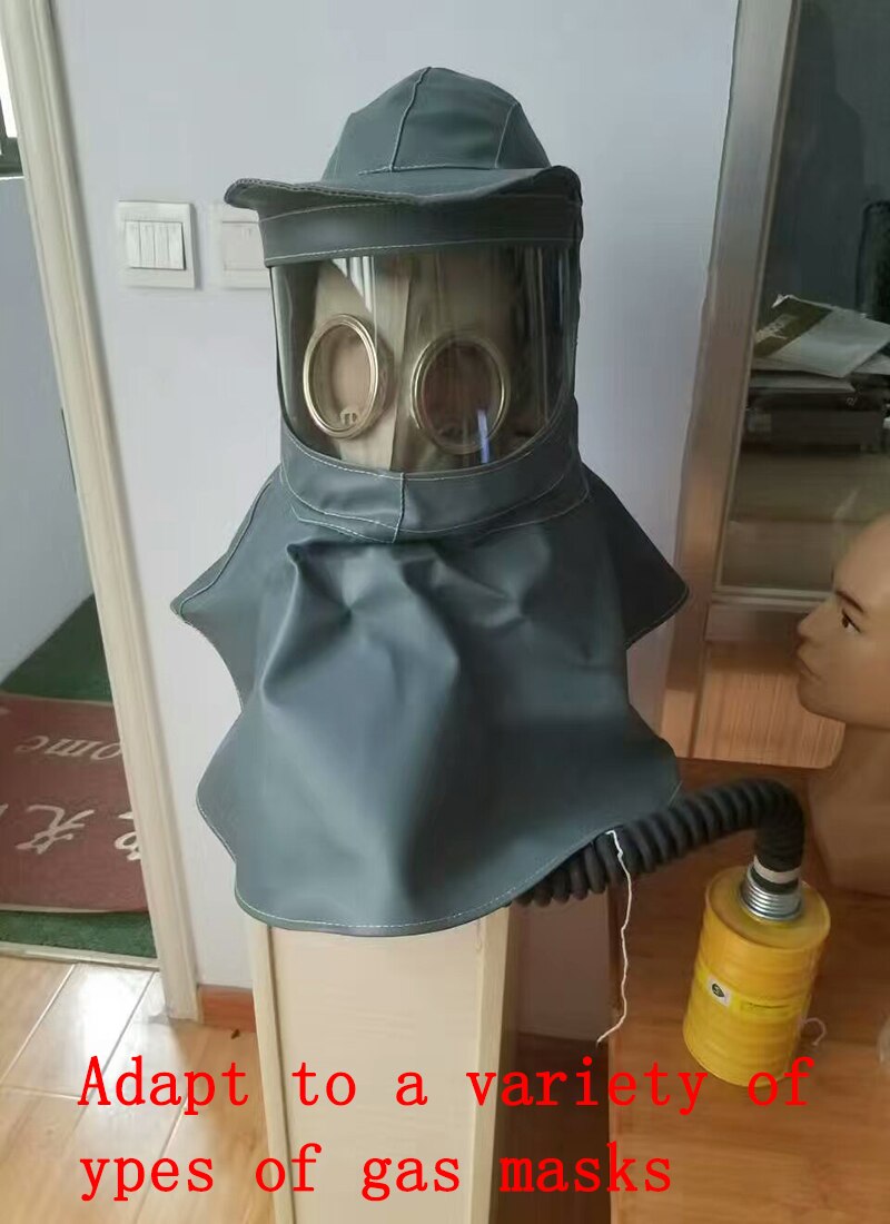 HH1083 Acid and alkali Face mask helmet Painting sandblasting profession Breathe Anti-smashing shawl safety hat