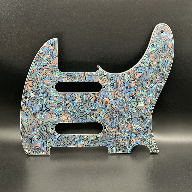 Golpeador Tele de 3 capas con 2 pastillas de bobina única, placa rascadora de 8 orificios para guitarra eléctrica estilo TL, multicolor: Azul marino