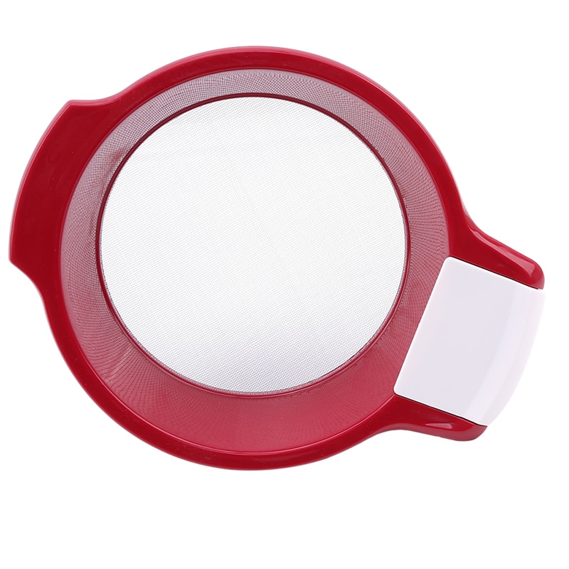 1pc Ultra-fijne Roestvrijstalen Gaas Zifter Handleiding Zeven Plastic Meel Shaker met Schrapers Keuken Gadget Bakken Tools