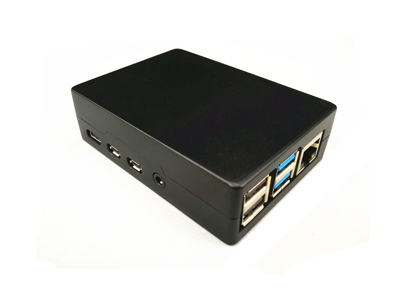 Raspberry PI 4 Case Kit Aluminum Case 5V 3A Power Adapter 64G Micro SD Card Micro HDMI Cable For Raspberry Pi 4 Model B: Black Case