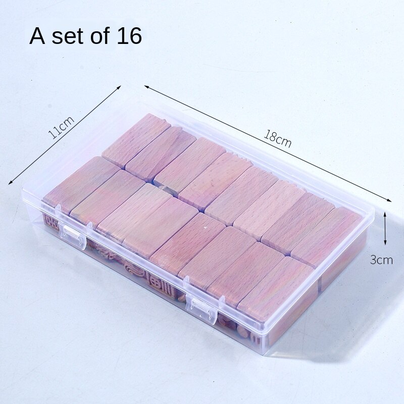 16pcs of pottery wood texture texture seal solid wood cartoon moon cake printing tool pottery mud plastic mold stamp: 16PCS