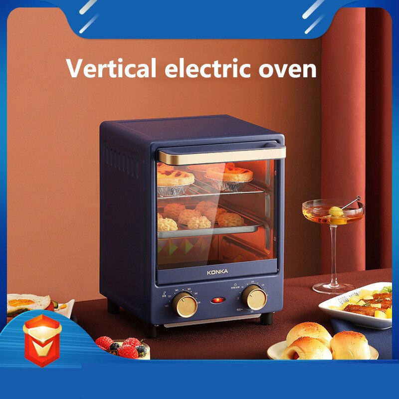 Household vertical 12L electric oven mini multi-function electric oven baking bread small breakfast machine