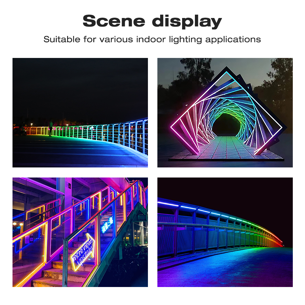 1-10WLED GLEDOPTO RGB Strip Lights with Mic LED Controller ESP32 Music Dynamic Modes for WS2811 WS2812B SK6812 WS2813 WS2815 DIY