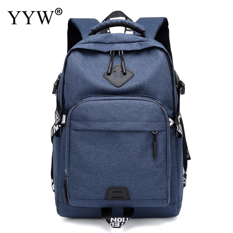 YYW Men'S Backpack Bag Canvas Laptop Backpack Computer Bag High School Student Large Capacity Casual Backpack